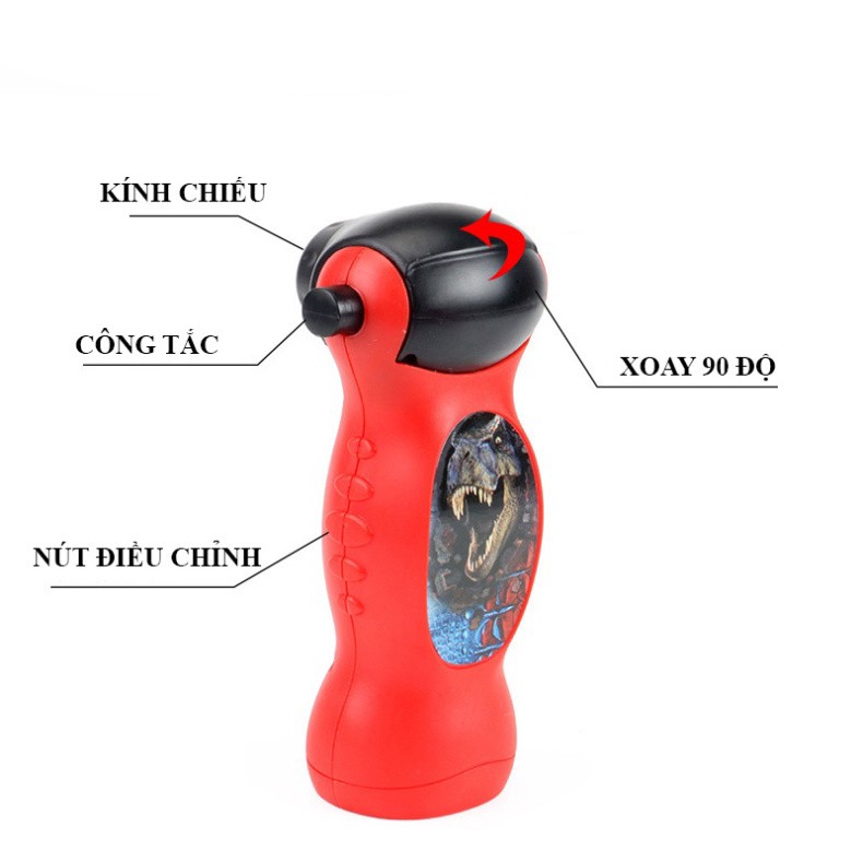 Sale Sốc Đèn Pin Chiếu Hình Cho Bé, Hình Khủng Long, Đồ Chơi Trẻ Em Cho Bé Gái, Bé Trai Thoả Sức Khám Phá