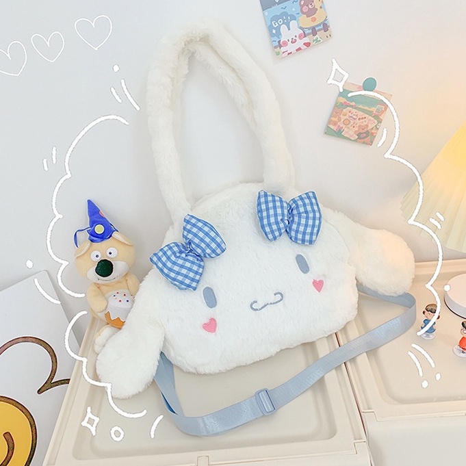 Túi tote Đeo Vai Một Bên Vai Bằng Vải Bông Sức Chứa Lớn Hình Chú Chó Yugui Nhật Bản Dễ Thương Cho Bé Gái Hàng Trăm Và Một