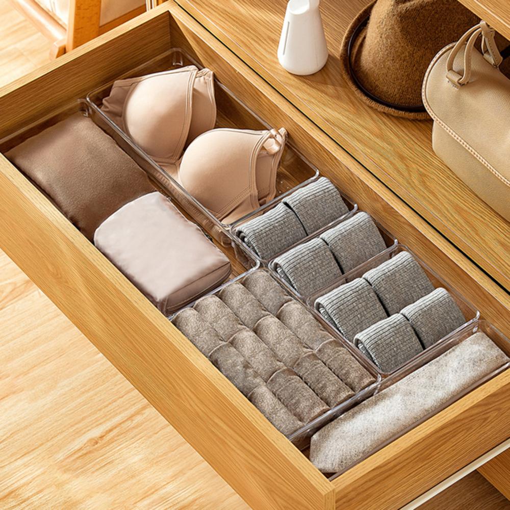 Hộp trong suốt đựng mỹ phẩm/trang sức/ đồ dùng cho tủ ngăn kéo