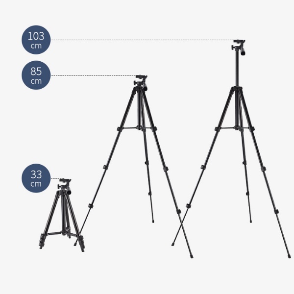 Tripod Điện Thoại Chụp Ảnh Quay Video Livestream Du Lịch Tiện Lợi - Gậy Chụp Hình Tự Sướng 3 Chân Chống Rung