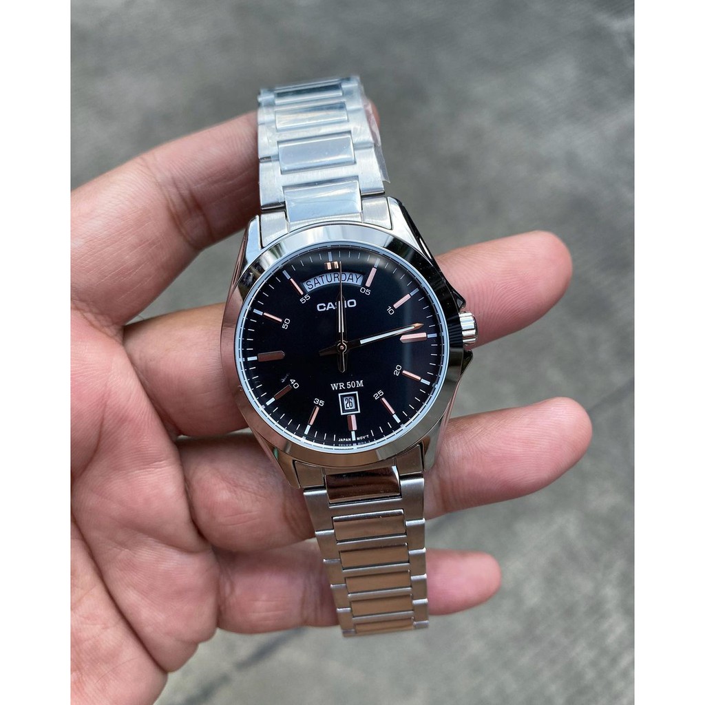 Đồng hồ Nam dây thép Casio MTP-1370 chính hãng bảo hành 1 năm Pin trọn đời