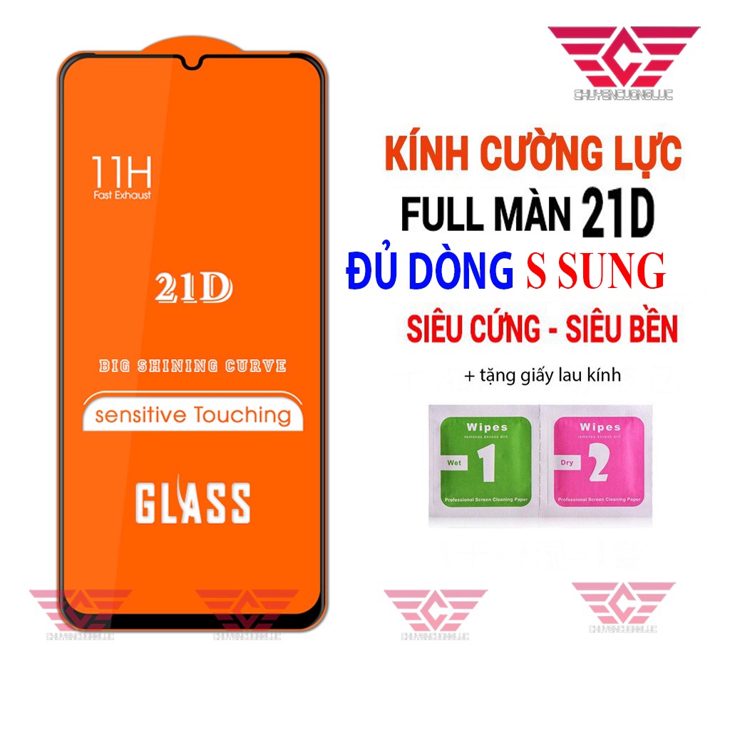 Kính Cường lực SAMSUNG (ĐỦ DÒNG) A23, A53, A14, A04/S, A21, A22, M51, A31, A51, A71...  FULL màn hình