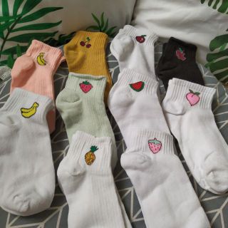 Sỉ set 10 đôi tất trái cây dâu 🍓🍓🍓