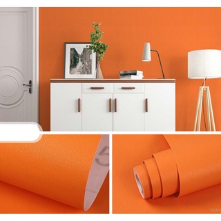 Decal giấy dán tường cam nhám khổ 45cm 1 mét