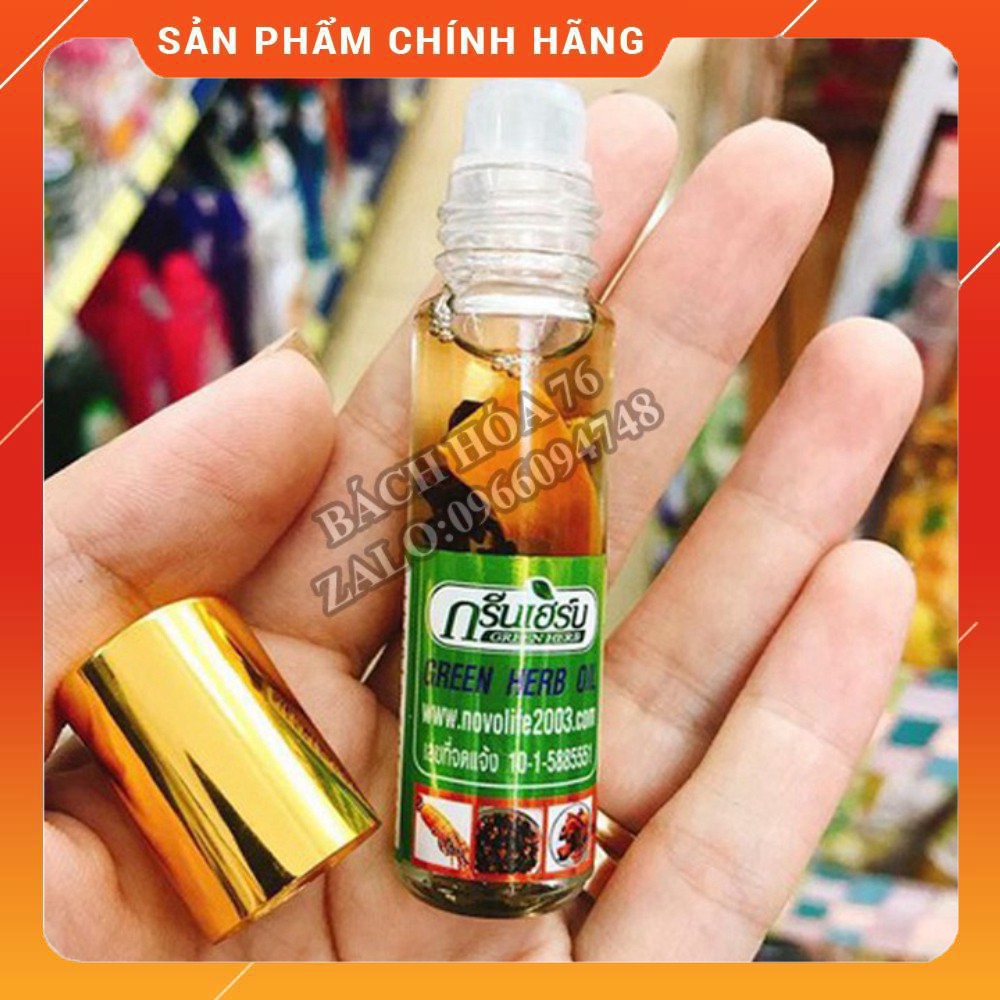 Dầu Gió Thảo Dược Sâm Thái Lan Chính Hãng, Hàng Xách Tay Thái Lan 8ml Linh Kiện Thiện Phát - 308 Thống