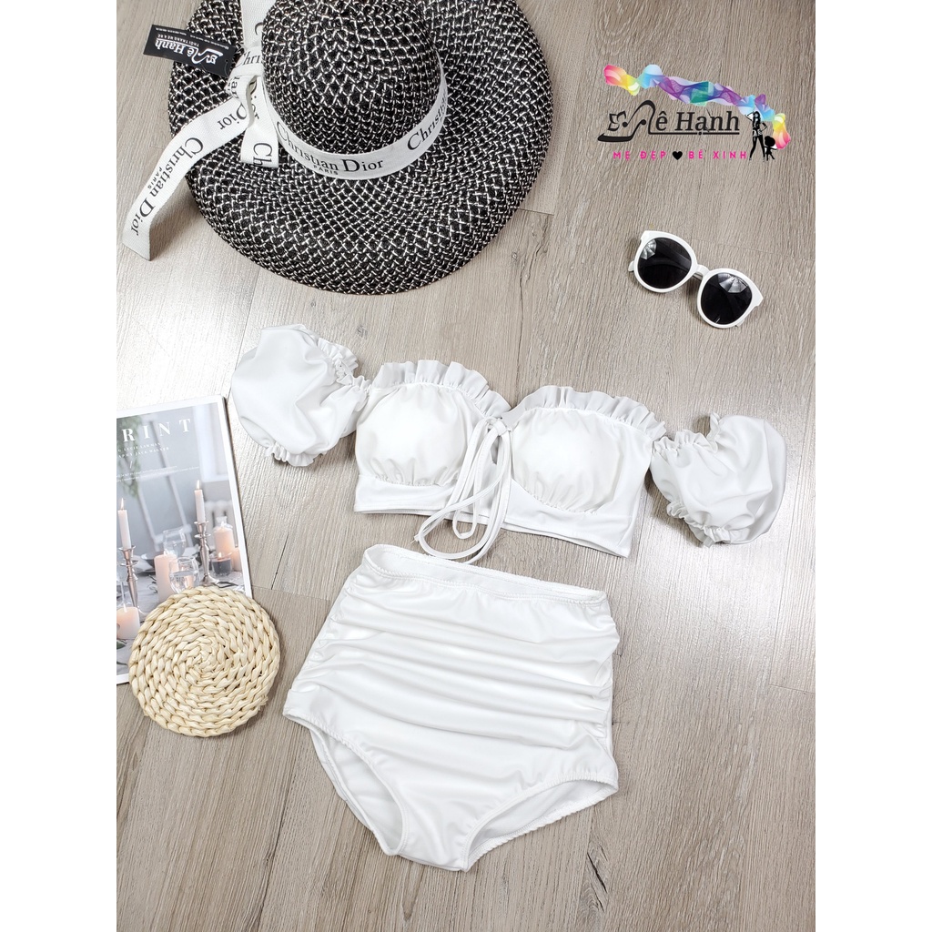 Bikini Đồ Bơi 2 Mảnh Tay Phồng Hiền Hồ Siêu Đẹp