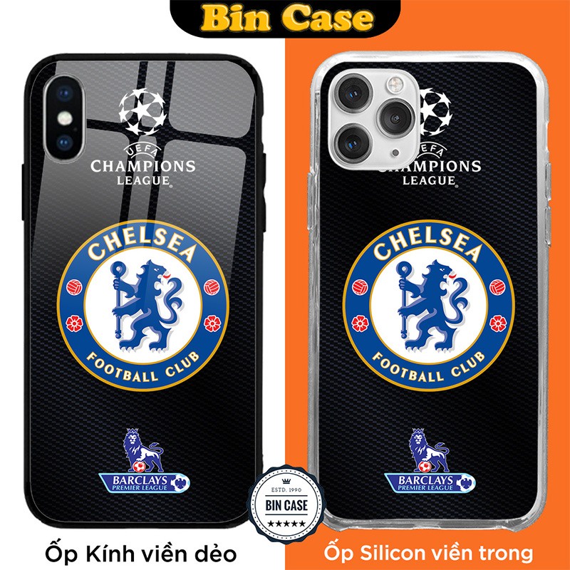 ⚽Ốp Lưng In Logo Chelsea Màu Xanh Đẹp ⚽Ốp The Blues cao cấp iphone 13 12 11 Pro Max 6s 6 7 8 Plus X Xr Xs Max BONGDA187