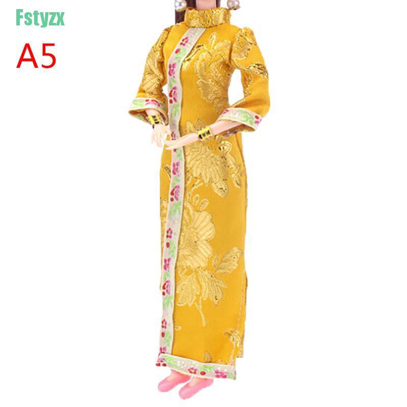 fstyzx Doll handmade unique dress clothes for chinese traditional dress cheongsam