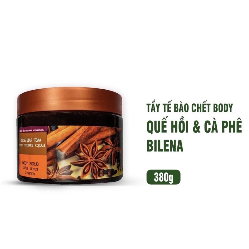 TẨY DA CHẾT BODY Quế Hồi Cà Phê Bilena Body Scrub 250ml