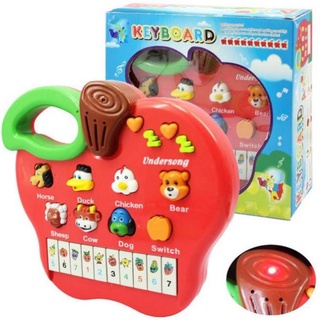 Đồ chơi cho bé 💓FREESHIP💓 Đàn piano phát tiếng anh hình thú cho bé 21x23cm giải trí 9136
