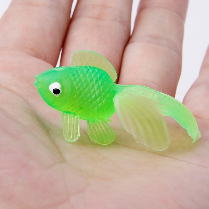 Bộ 100 mô hình cá vàng đồ chơi nhà tắm cho bé dài 4.5cm, cá vàng chất liệu nhựa Plastic dẻo đặc an toàn cao cấp New4all