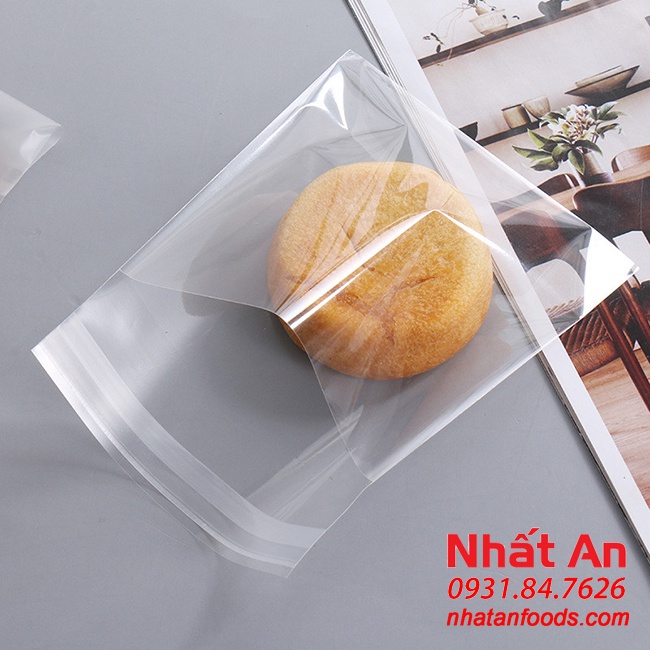 Túi dán đựng bánh trung thu/ cookies Trong Suốt 14x14cm - 100 cái