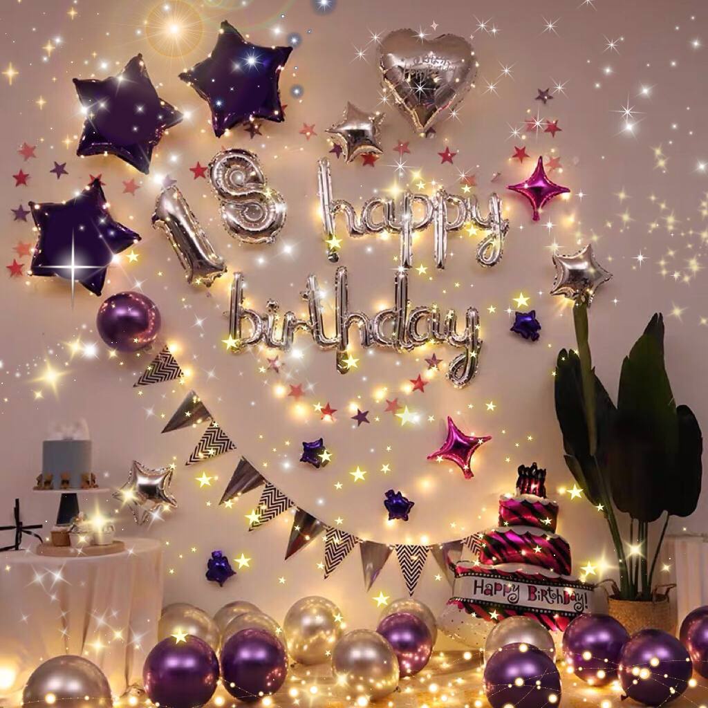 Bộ chữ HAPPY BIRTHDAY bong bóng chữ chúc mừng sinh nhật kiểu liền trang trí sinh nhật, party