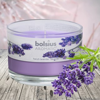 Ly Nến Thơm Tinh Dầu Bolsius French Lavender.HOA OẢI HƯƠNG.Khử mùi,Nến tinh dầu cao cấp nhập khẩu châu âu.