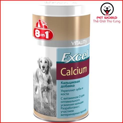 Viên Bổ Sung Canxi Cho Chó Mèo - 8 in 1 Excel Calcium Nga - Hộp 155v và 470v