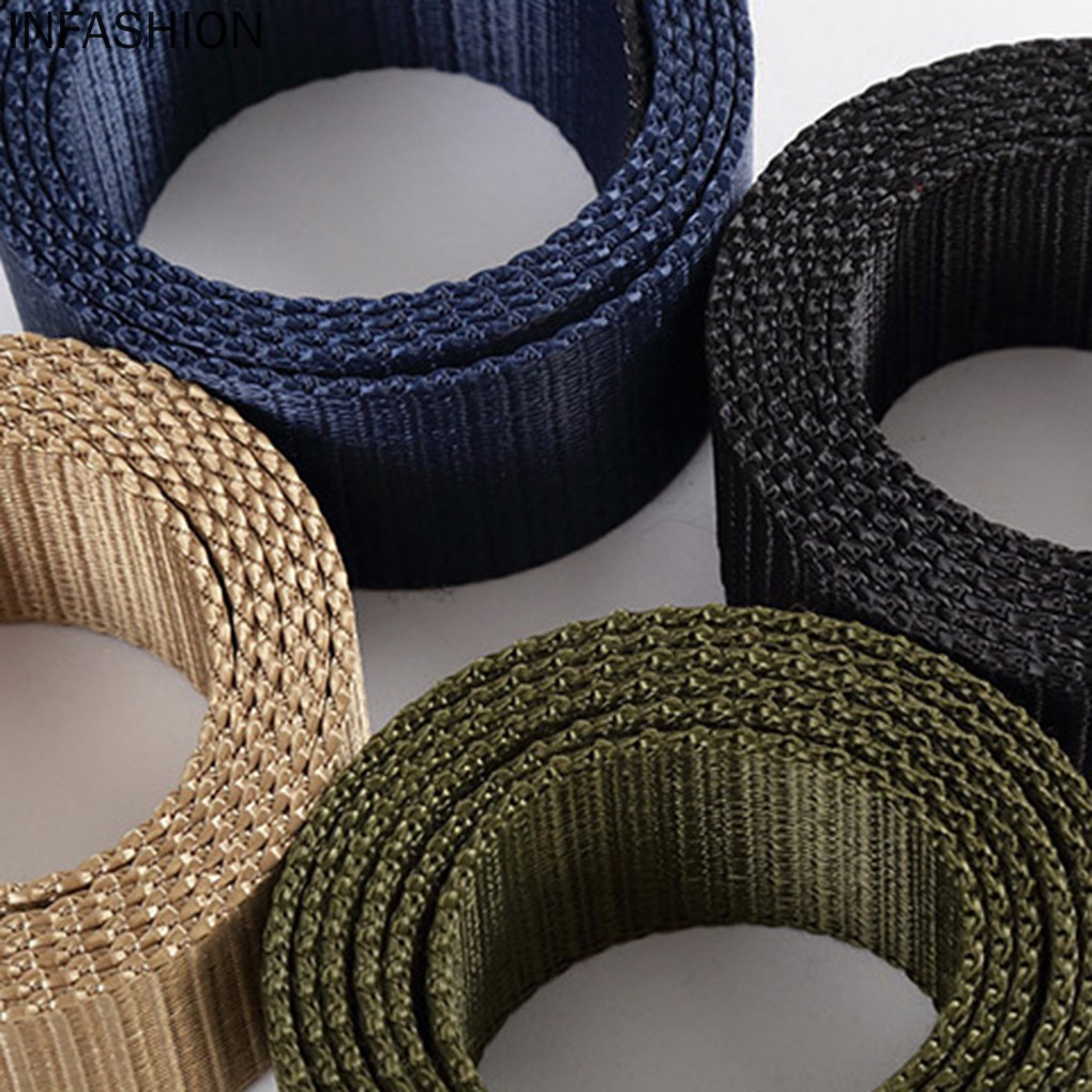 Thắt Lưng Dây Bện Phối Khóa Kim Loại Thời Trang Cho Nam