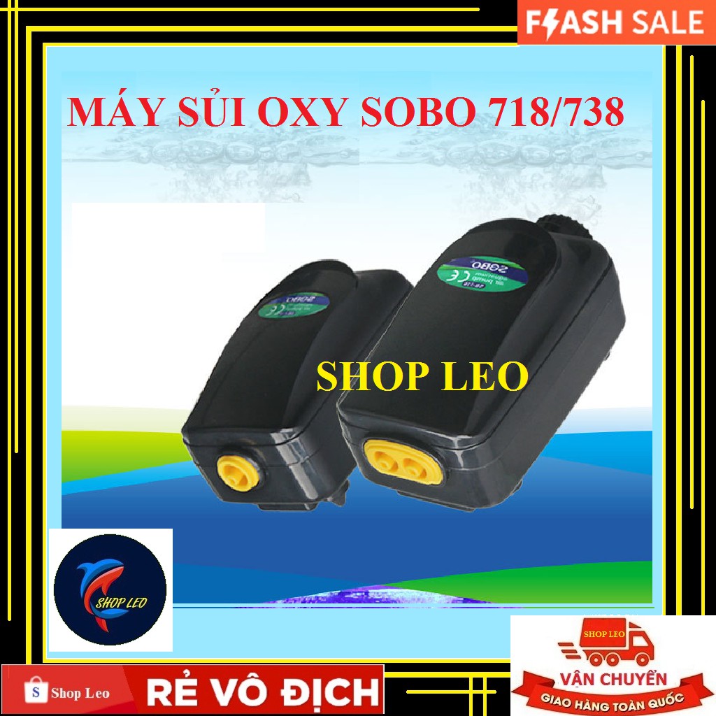 Máy sủi oxy SOBO 718/738 -sủi hồ cá cảnh - Sủi oxy bể cá - Máy sục hồ cá