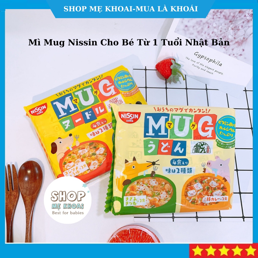 Mì Ăn Liền Mug Nissin Nhật Bản 90gr Cho Bé Từ 1 Tuổi