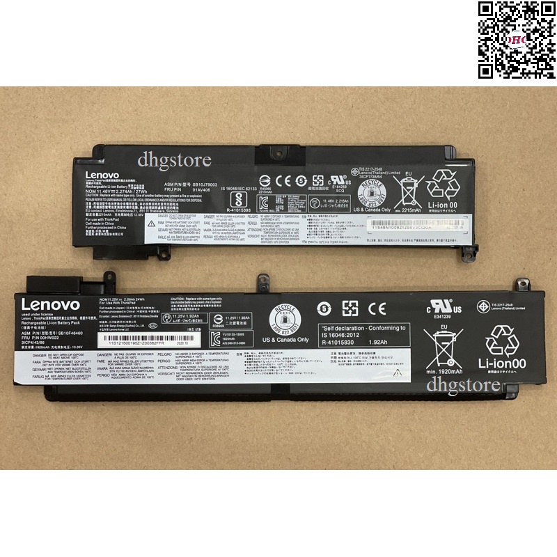 Pin laptop Lenovo Thinkpad T460S T470S 01AV405 01AV406 00HW023 00HW022 SB10F46460