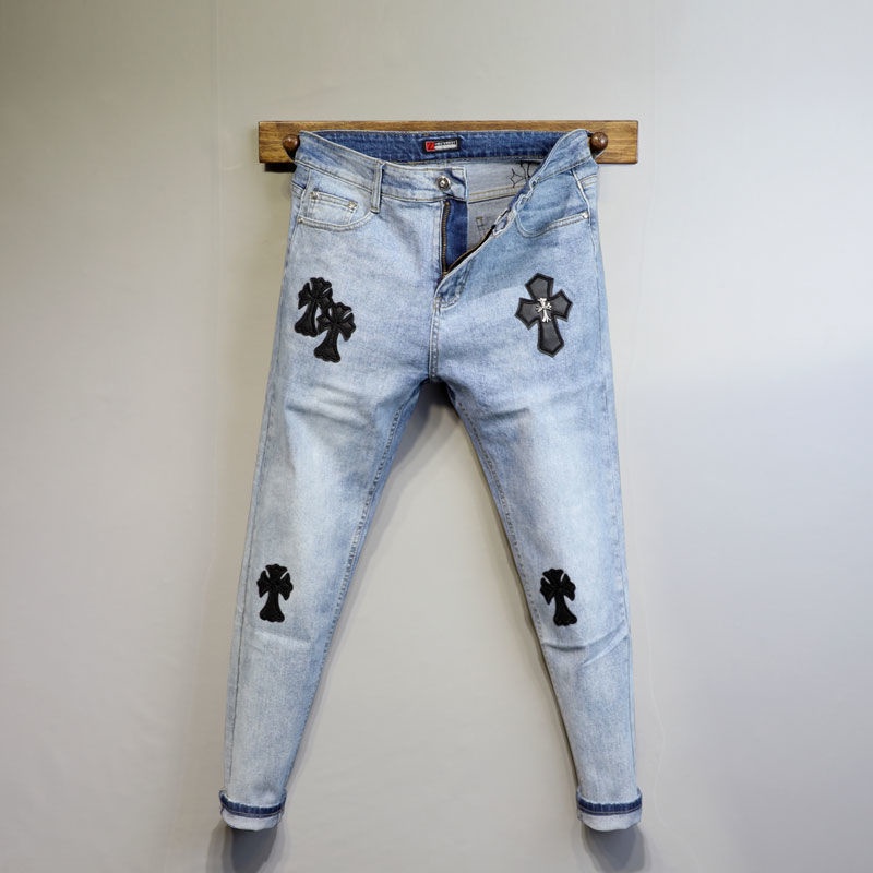 Quần jeans Dài Thêu Chữ Thập Thời Trang Mới Cho Nữ