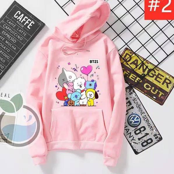 Áo Hoodie Họa Tiết Bt21 / Size Xl / Good Material C0de | G.6y.o5 H4rga