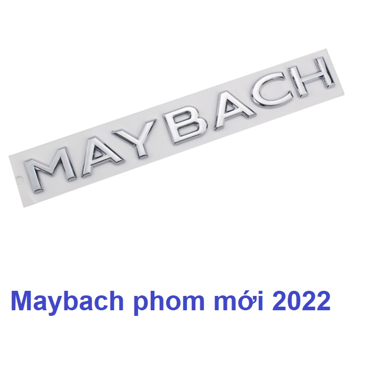 Decal tem chữ dán Maybach dán trang trí xe ô tô G80709, chất liệu nhựa ABS cao cấp