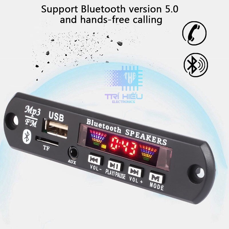 Bộ mạch giải mã âm thanh màn hình 4 màu 12V MP3 FM kết nối Bluetooth 5.0 APE