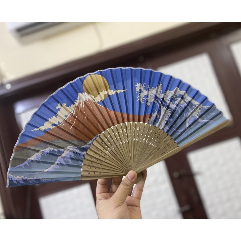 Quạt giấy cao cấp chính hãng MITSUKI 21 23cm NỘI ĐỊA NHẬT BẢN