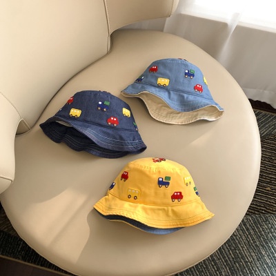 Nón Vành Tròn Bằng Vải Cotton Thời Trang Dễ Thương Cho Bé