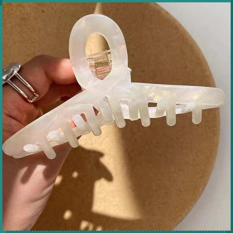 Kẹp Tóc Họa Tiết Da Báo / Cá Mập Phong Cách Retro Nhật Hàn Đơn Giản Cho Nữ