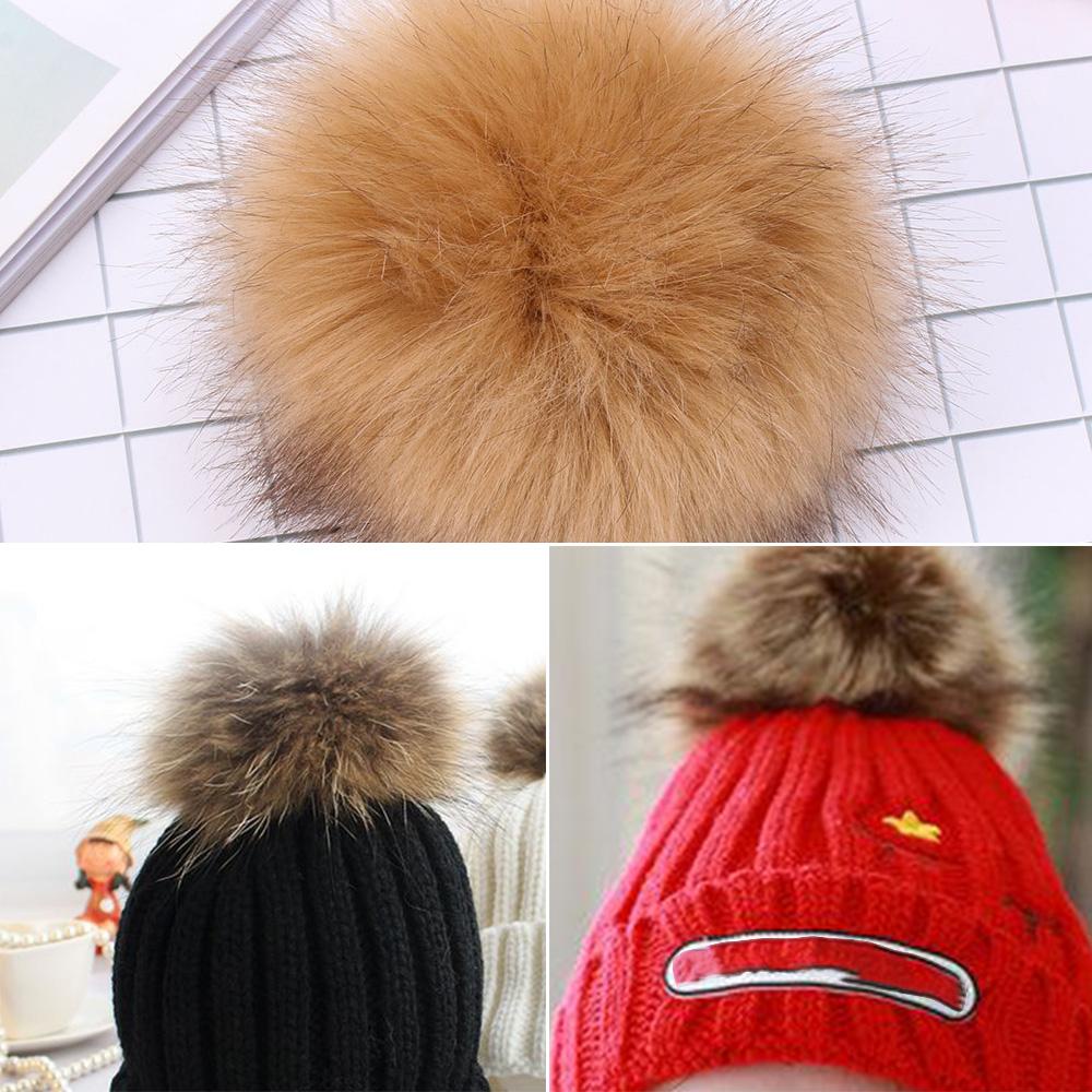 Mũ Len Dệt Kim Phối Cục Bông Pompom Kích Thước 15cm Thời Trang Dành Cho Nữ