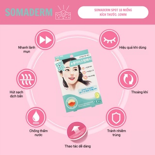 [CHÍNH HÃNG] Miếng Dán Mụn Somaderm Spot 18 miếng