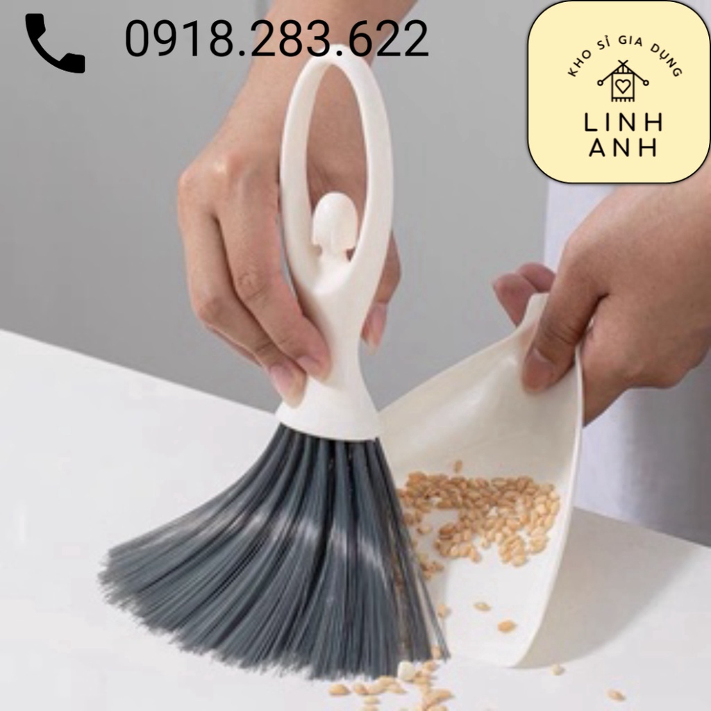 SỈ 10 Bộ chổi kèm xẻng đa năng để quét ban thờ, vệ sinh nội thất ô tô, làm sạch bàn phím máy tính