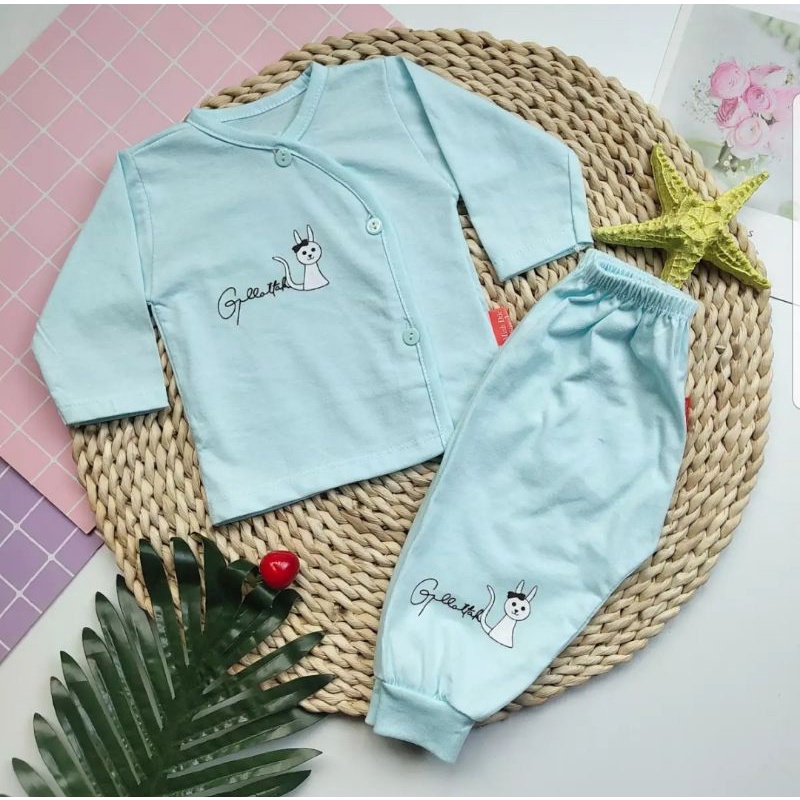 Bộ Quần Áo Cotton Dài Tay Gấu Thỏ Cho Bé 3-8kg