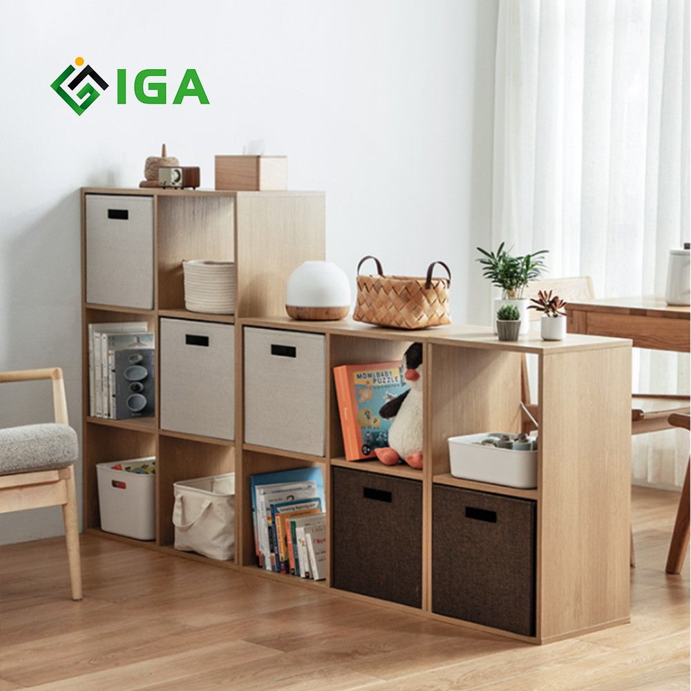 [Mã LIFEBKM1 giảm 10% tối đa 1 triệu đơn từ 500k] Kệ sách tổ ong Model thương hiệu IGA cao cấp màu Vân gỗ GP100