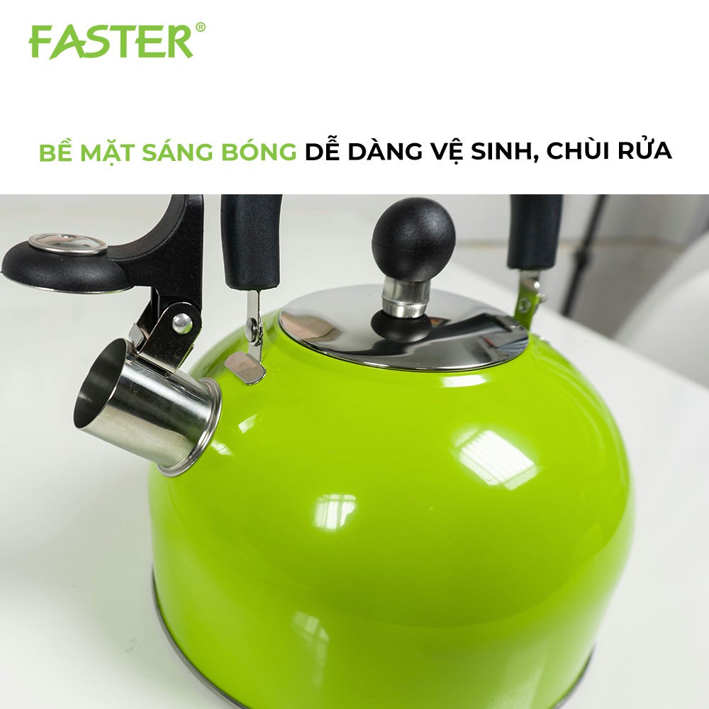 [ CHĨNH HÃNG] Ấm Đun Bếp Từ, Ấm Đun Nước Faster 2.5 L