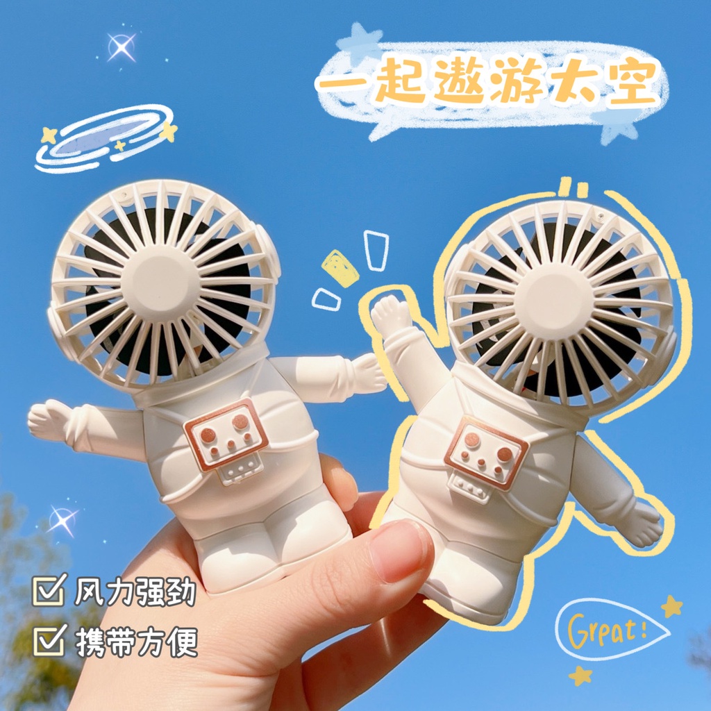 Quạt Làm Mát mini Cầm Tay Không Gian Có Đèn Sạc USB