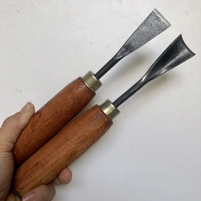 Bộ Đục Bonsai Cây Cảnh Combo 8 cây Gỗ Nghiến sắc bén siêu bền Tặng kèm Dùi Đục Gỗ Nghiến