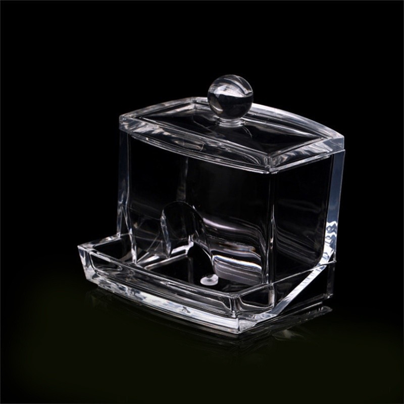 [Hàng mới về] Hộp đựng tăm bông bằng acrylic trong suốt tiện dụng