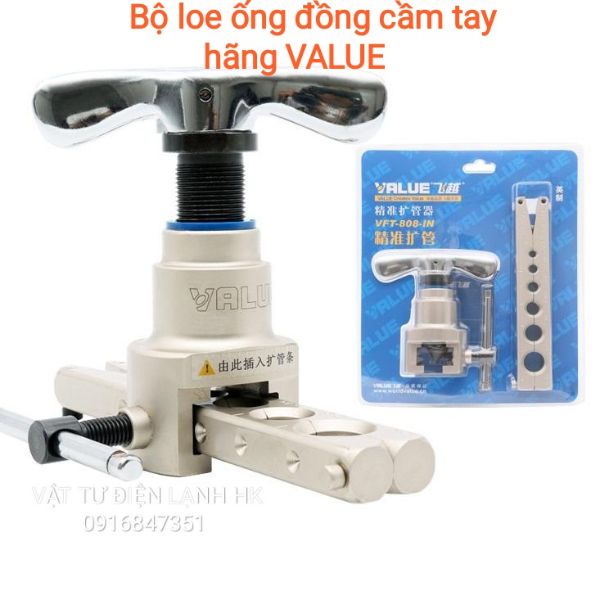 BỘ LÃ - LOE ỐNG ĐỒNG LỆCH TÂM YFT-808 1 KẸP kèm DAO CẮT (VALUE ko Dao)