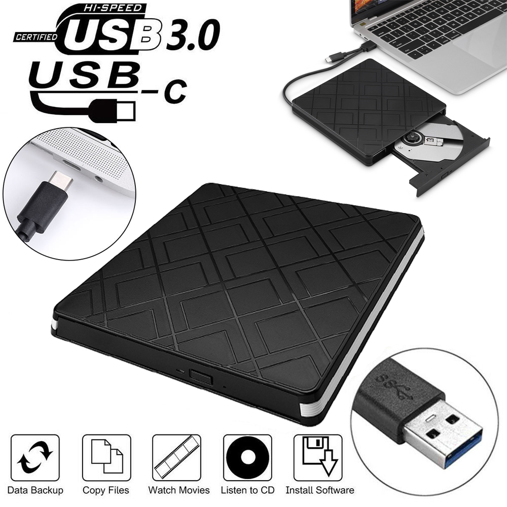 Đầu Đọc Đĩa Dvd Rw Cd Cổng Usb 3.0 Cho Laptop Pc