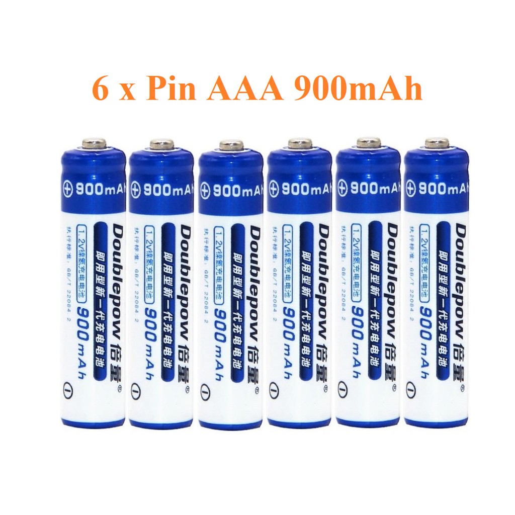 Bộ sạc pin đa năng doublepow 6 khe DP-U06 - dùng sạc pin AA,AAA từ cổng USB tiện lợi (tùy chọn pin)