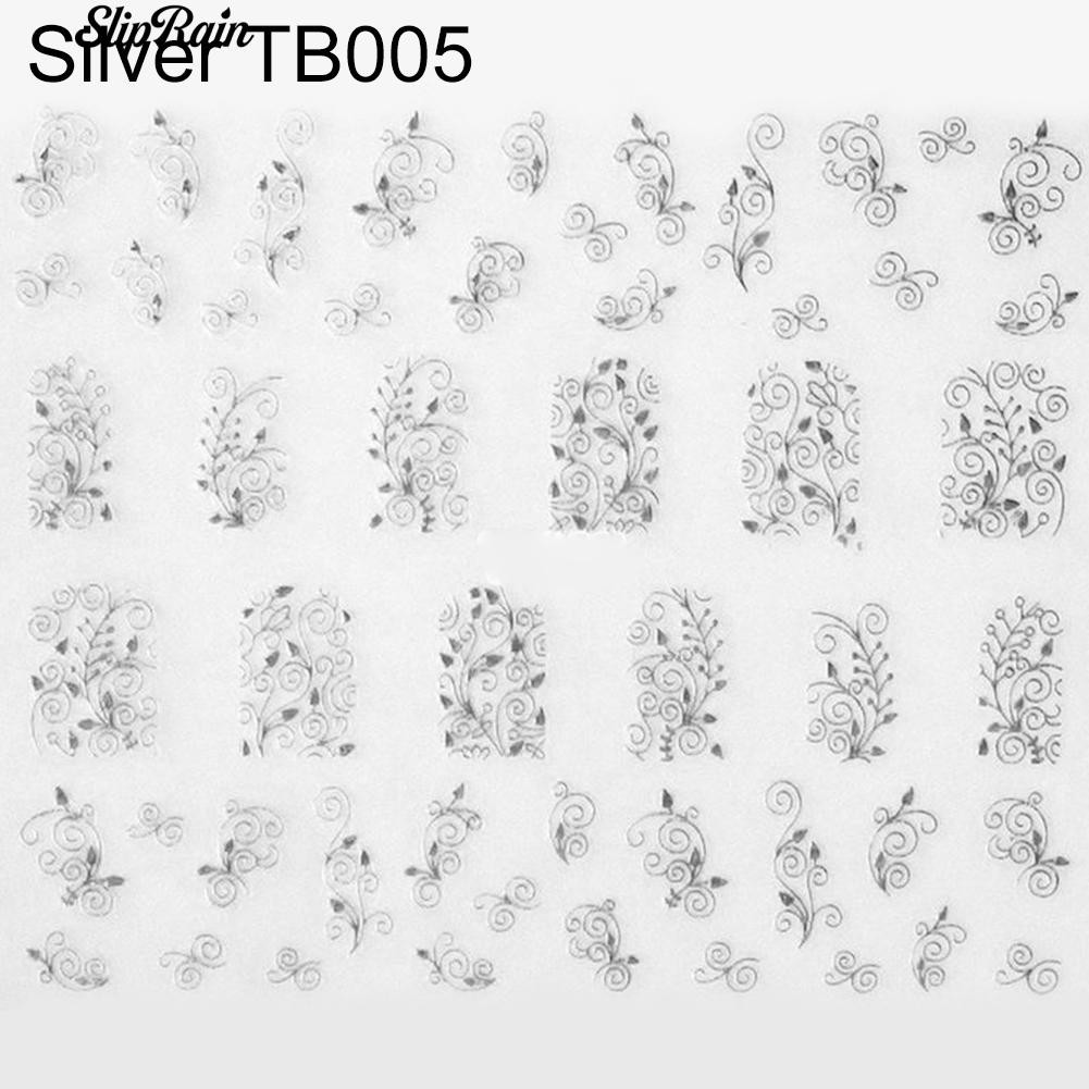 Nhãn dán móng trang trí nhiều mẫu mã hoa lá đẹp mắt