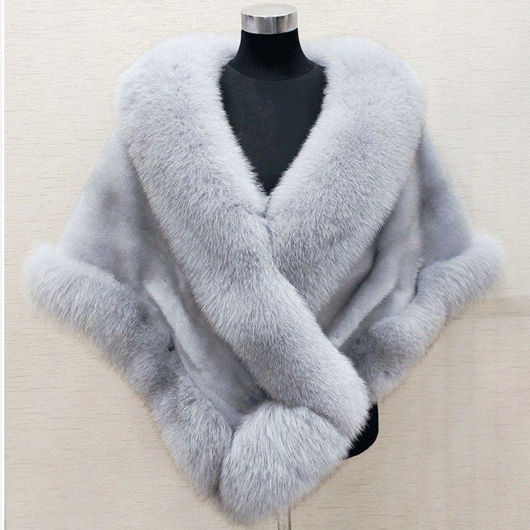 Áo Choàng Lông Cáo Dáng Dài Dày Dặn Ấm Áp | BigBuy360 - bigbuy360.vn