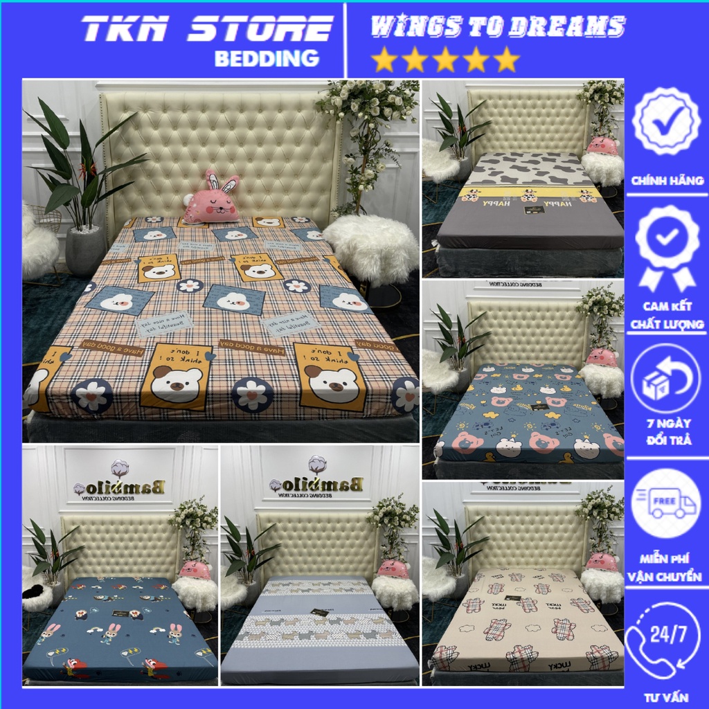 Ga chống thấm BAMBILO cotton 100% cao cấp , Drap cotton chống thấm NANO kháng khuẩn hàng nhập khẩu