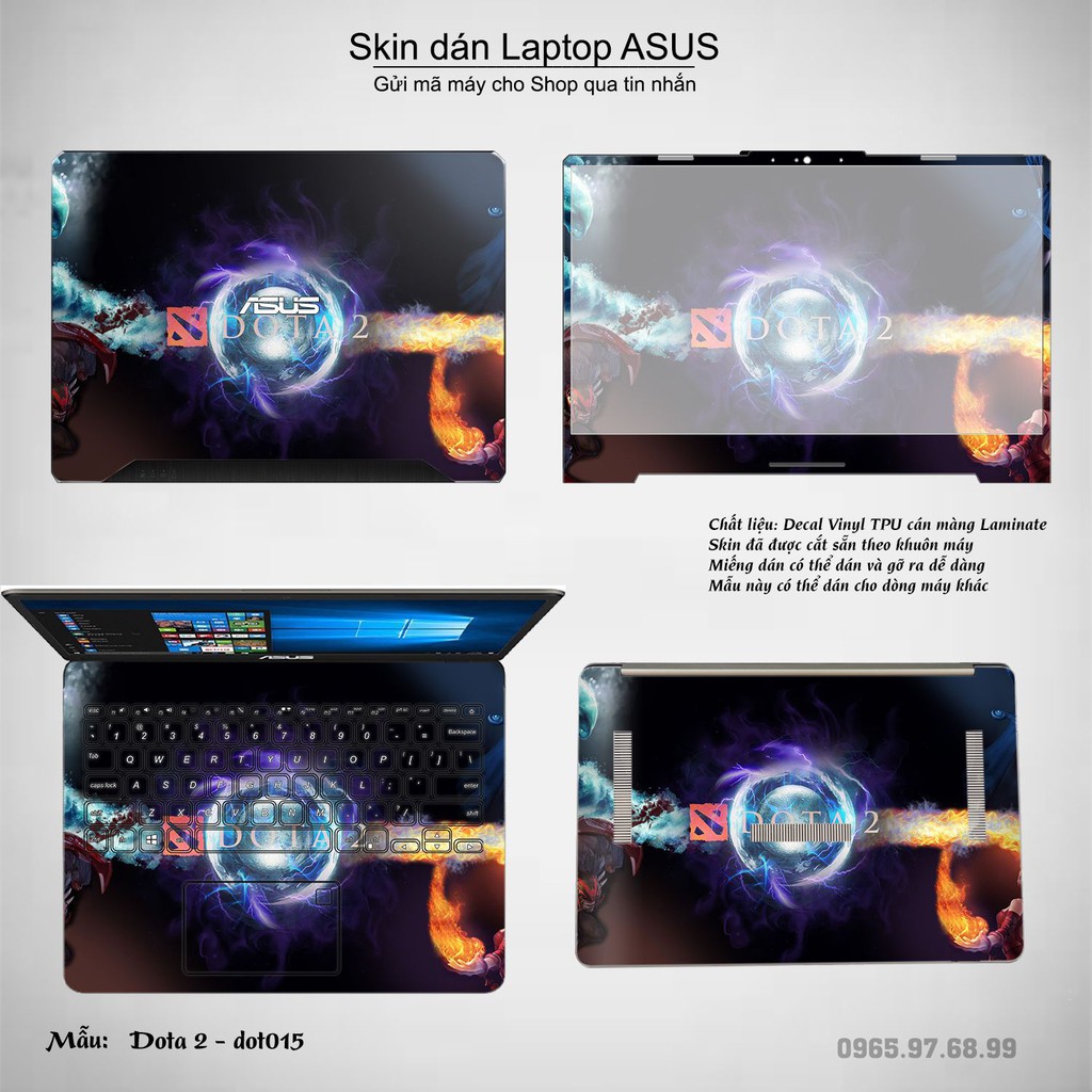 Skin dán Laptop Asus in hình Dota 2 _nhiều mẫu 3 (inbox mã máy cho Shop)