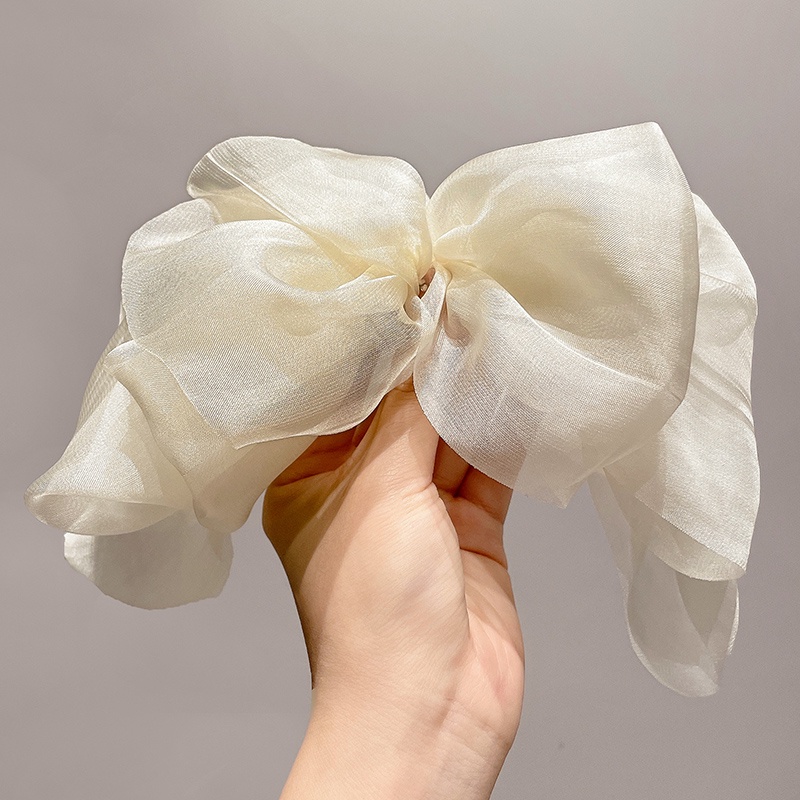 Kẹp Tóc Hình Nơ Chất Liệu Chiffon Kích Thước Lớn 2022 Mới Thời Trang Mùa Xuân Cho Nữ