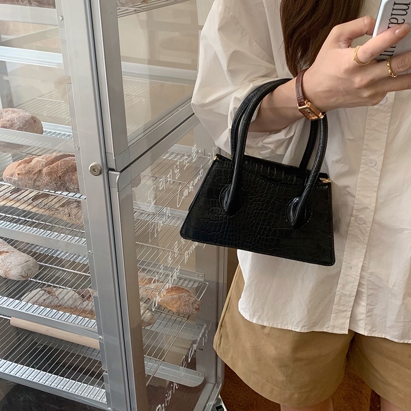 Túi đeo chéo IELGY họa tiết da cá sấu đơn giản thời trang cho nữ
