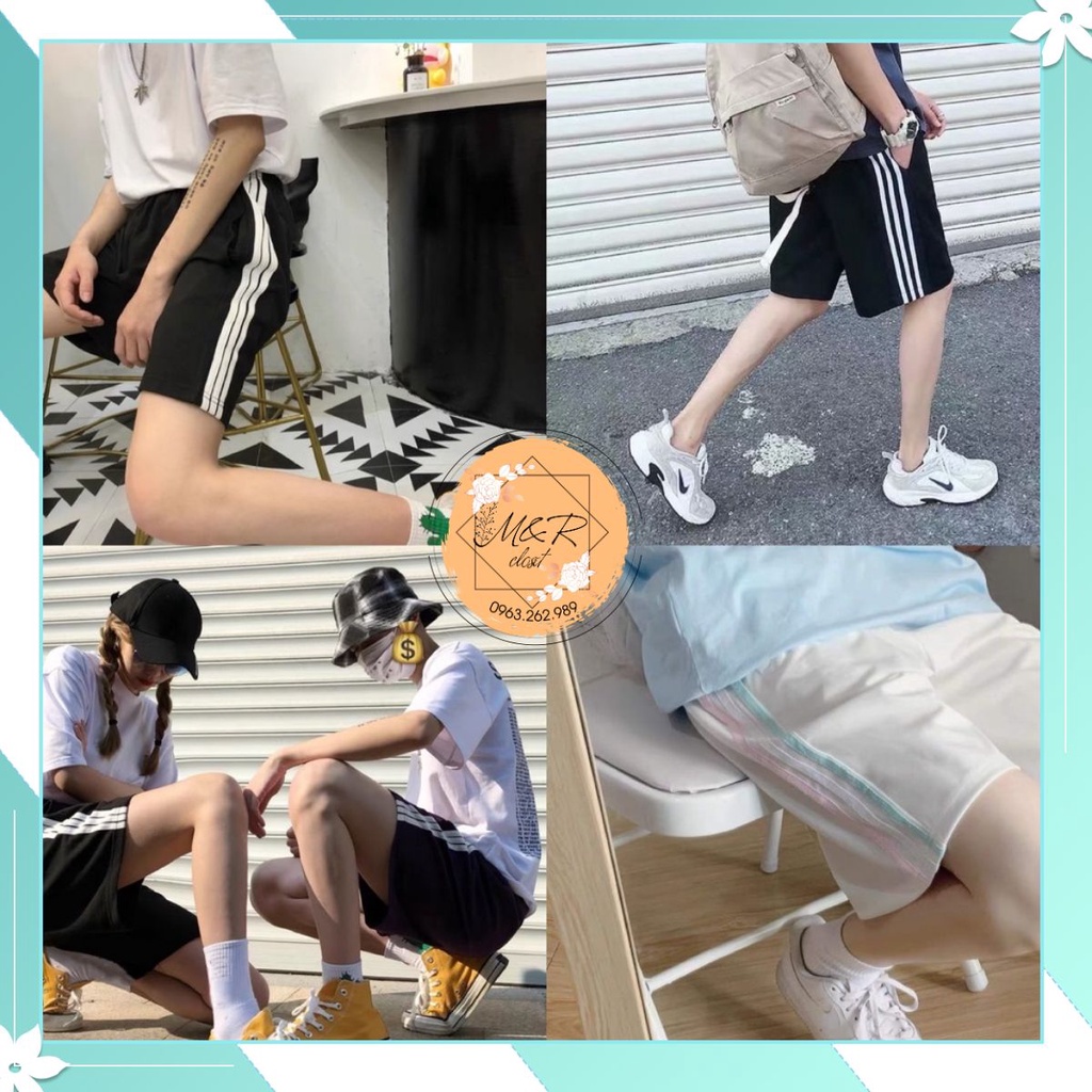 Quần Đùi Short Ba Sọc ,Quần Short Unisex Nữ Siêu rẻ