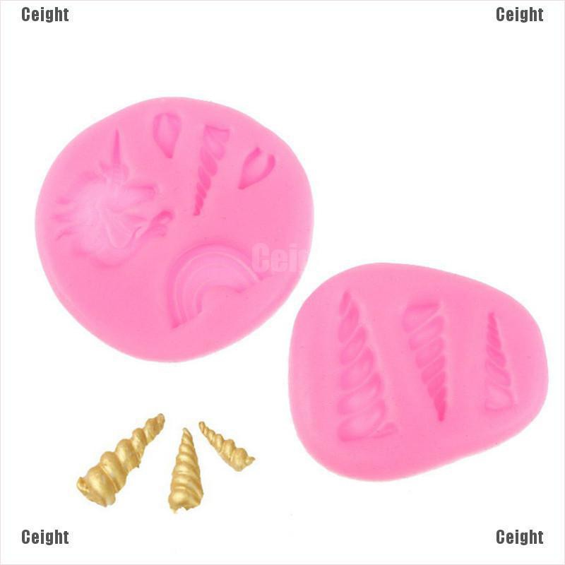 Khuôn silicone làm xà phòng sô cô la trang trí bánh kem tạo hình kỳ lân độc đáo